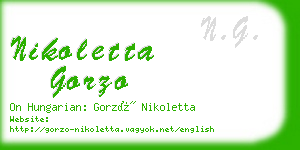 nikoletta gorzo business card